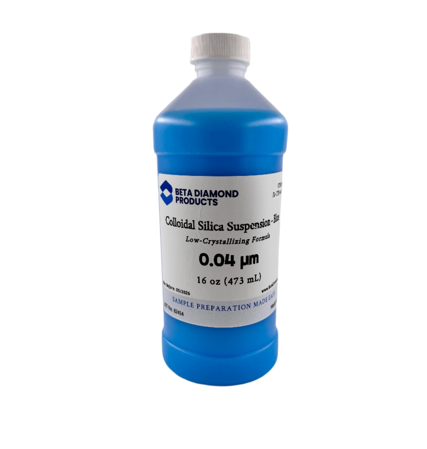Colloidal silica suspension for use as final polishing in metallographic sample preparation