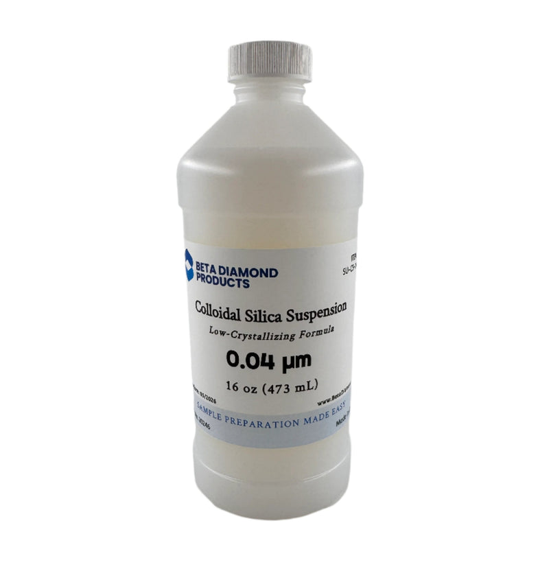 Beta Diamond low crystallizing colloidal silica suspension bottle
