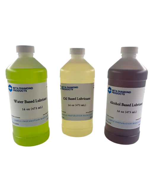 Lubricant for use with suspensions and slurries in metallographic sample preparation