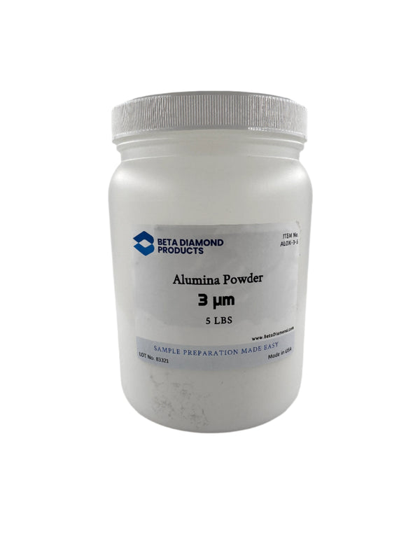 Alumina polishing powder for metallographic final polishing and colloidal silica suspension — Beta Diamond Products
