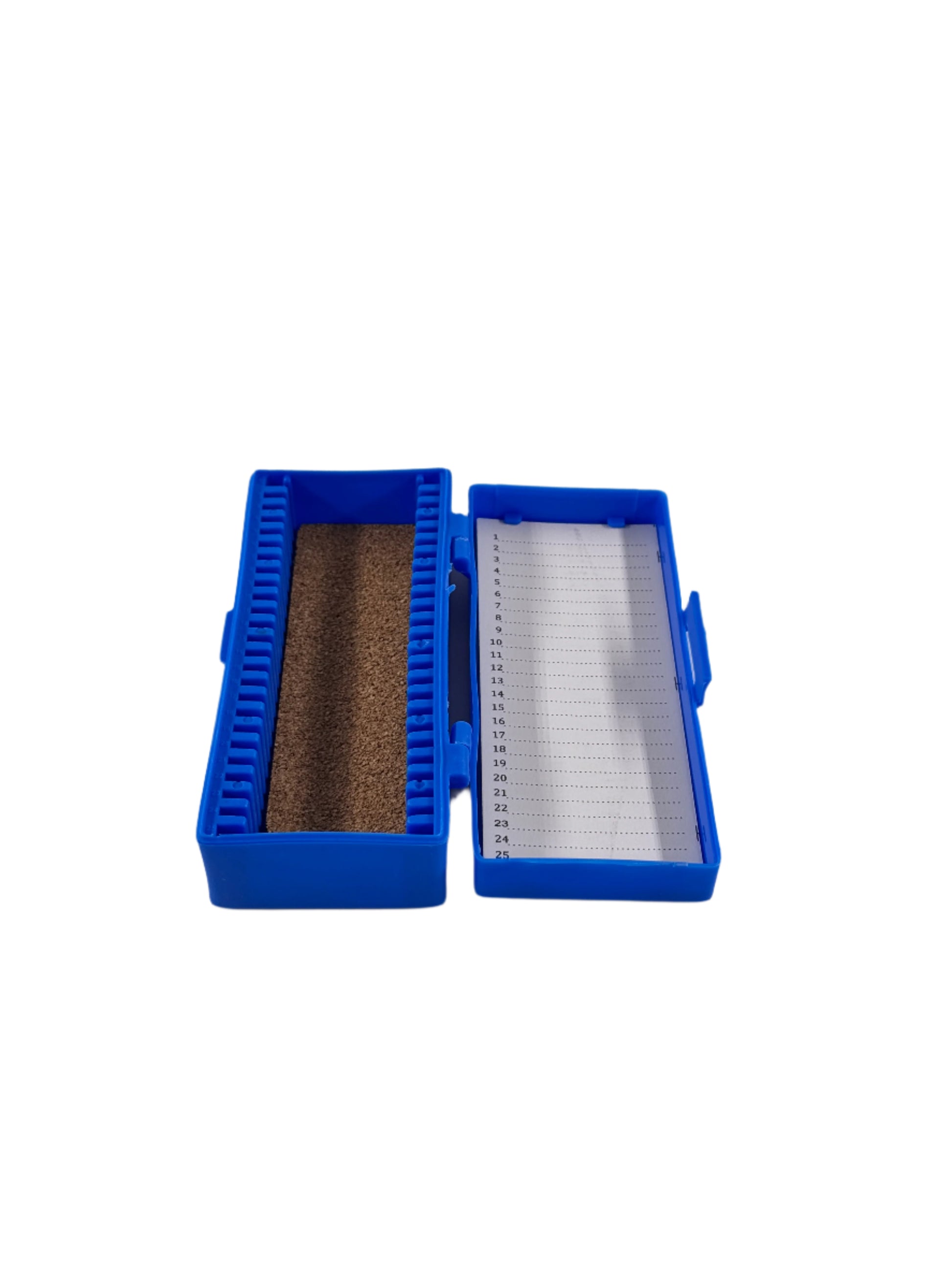 Slide box for storage of 27x46mm petrographic slides
