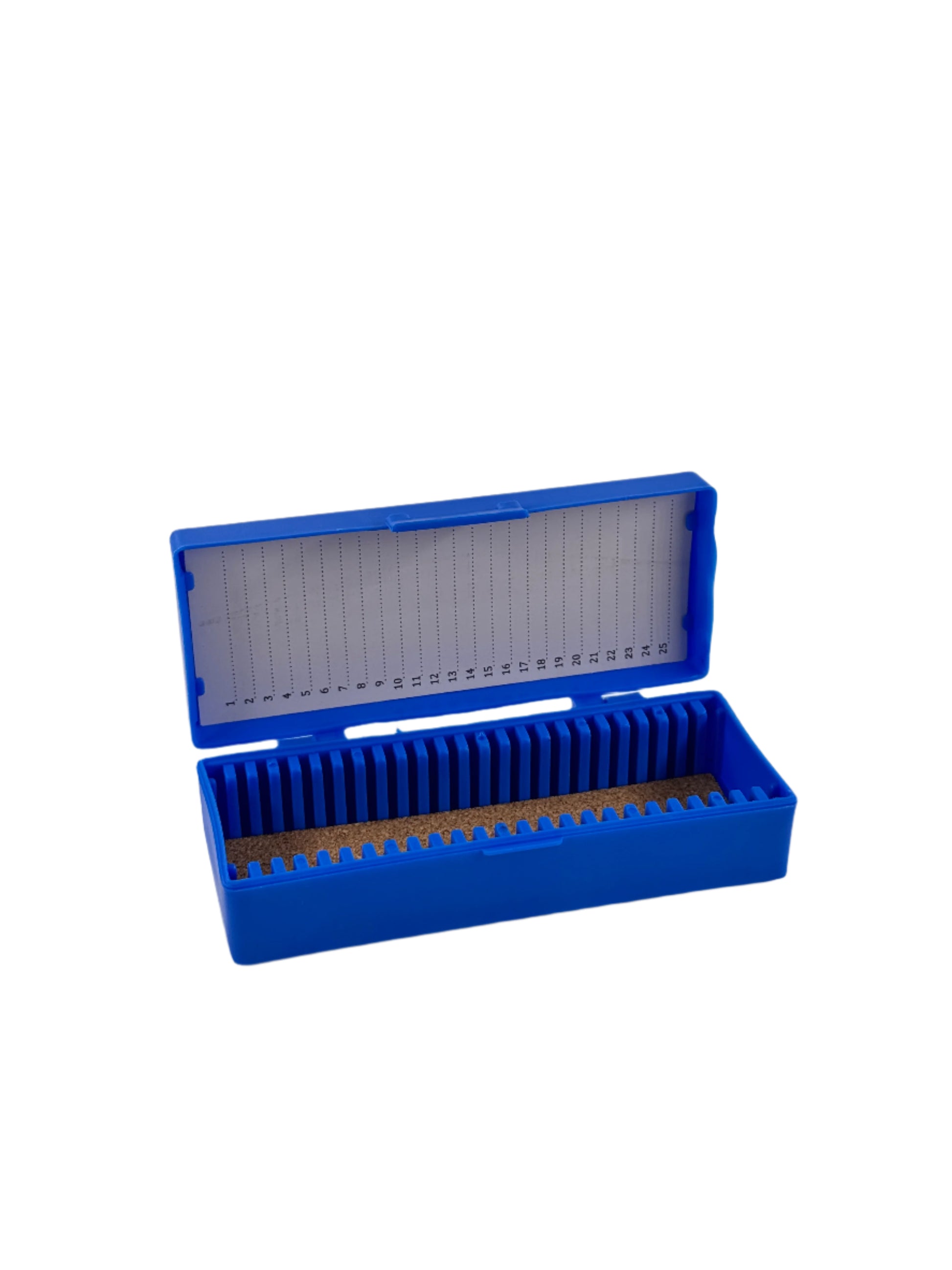 Slide box for storage of 27x46mm petrographic slides